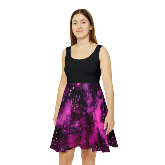 Rose Colored Galaxy Women's Skater Dress (AOP)