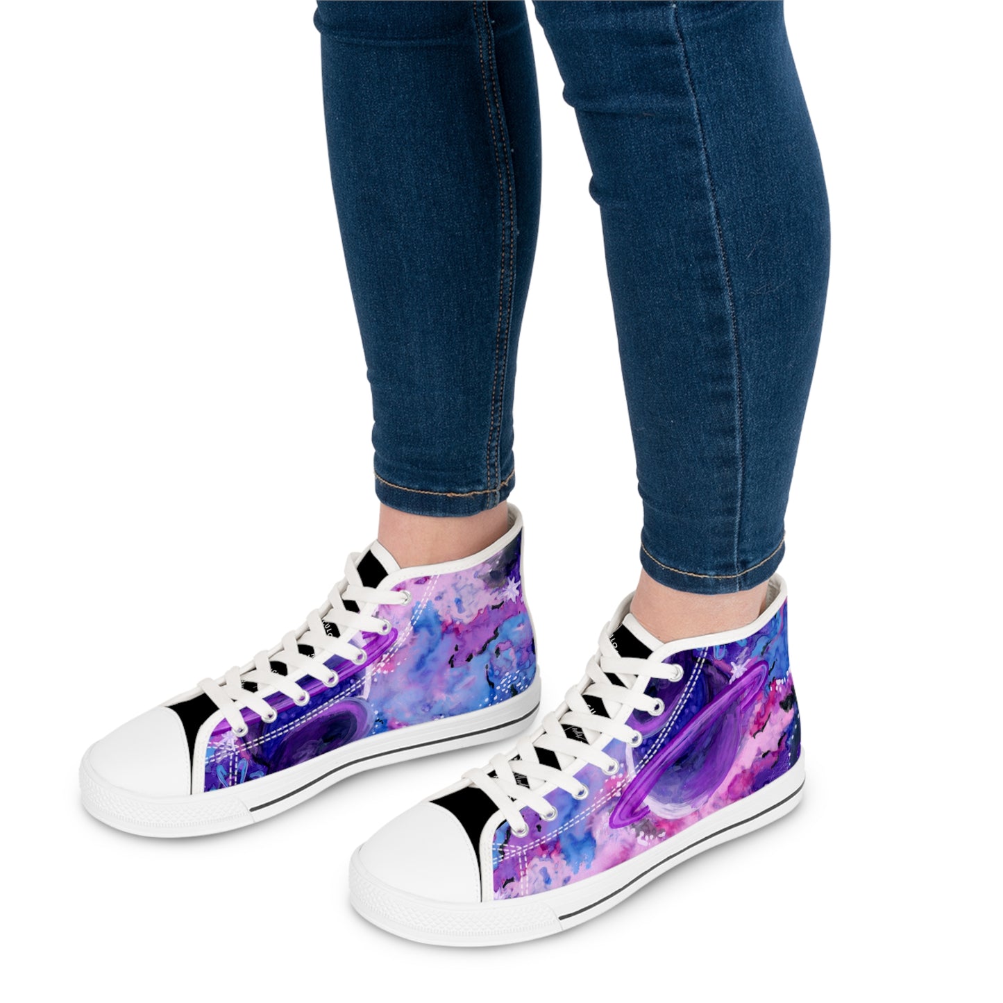 Purple Galaxy Unisex Classic High Top Sneakers