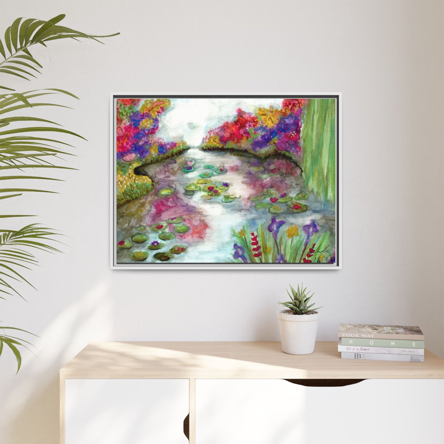Floral Summer Pond Framed Wall Art