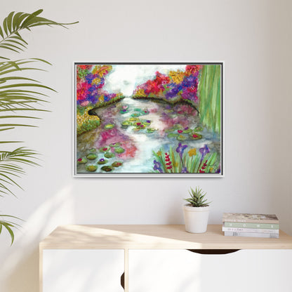 Floral Summer Pond Framed Wall Art
