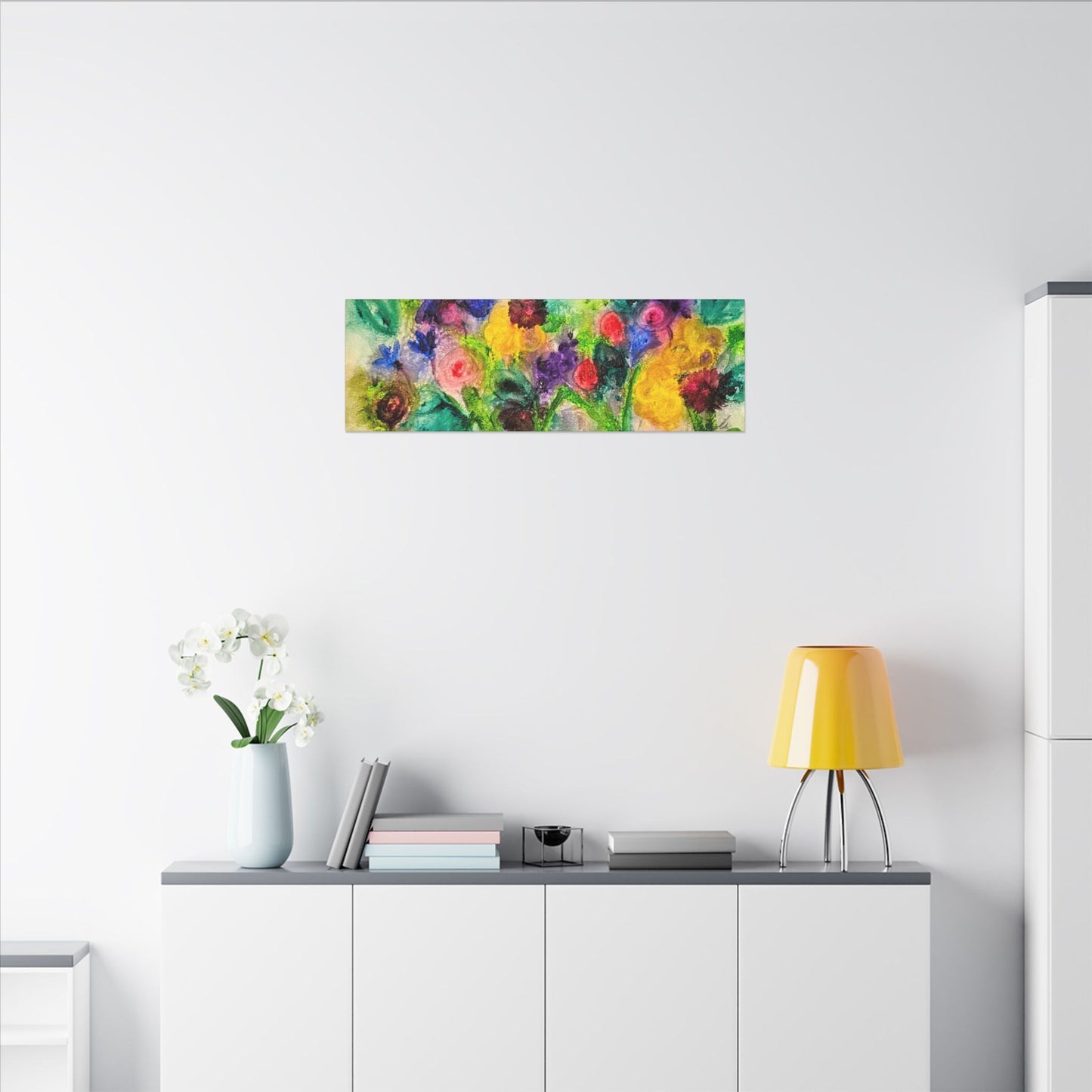 Abstract Flowers Canvas Gallery Wrap