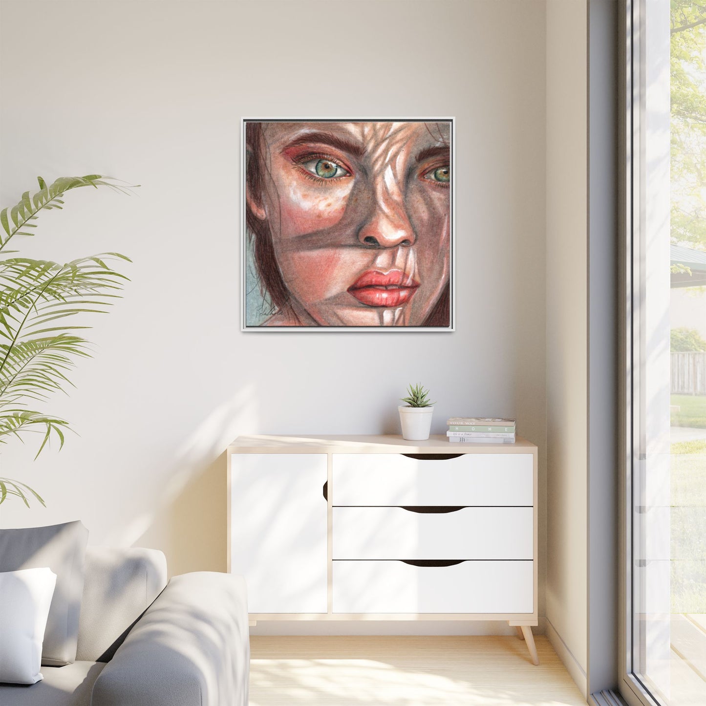 Woman In the Shadows Framed Wall Art