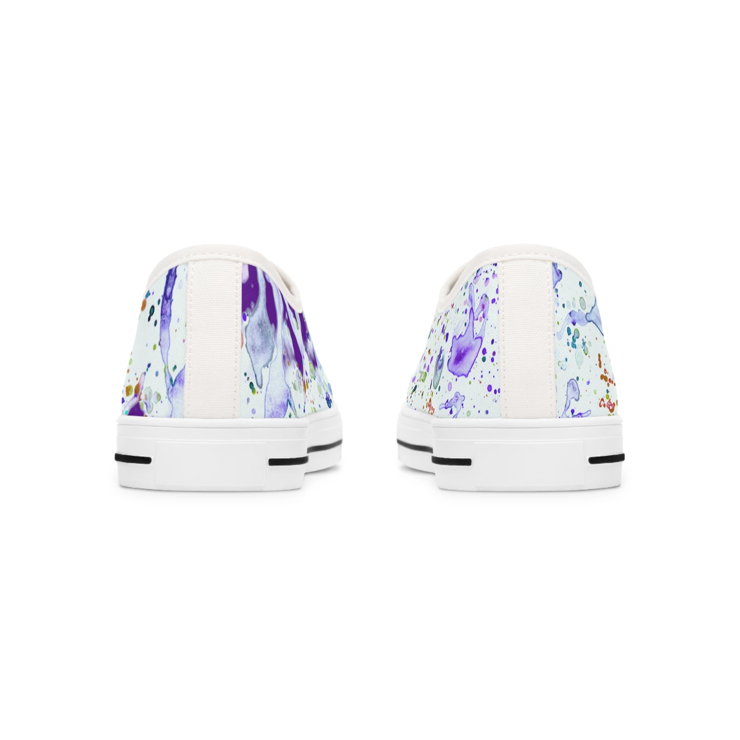 Purple Color Splash Unisex Classic Low Top Sneakers