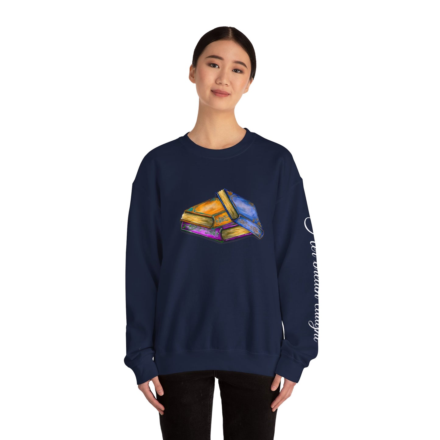 Book Quotes- Her Breath Caught Unisex Heavy Blend™ Crewneck Sweatshirt