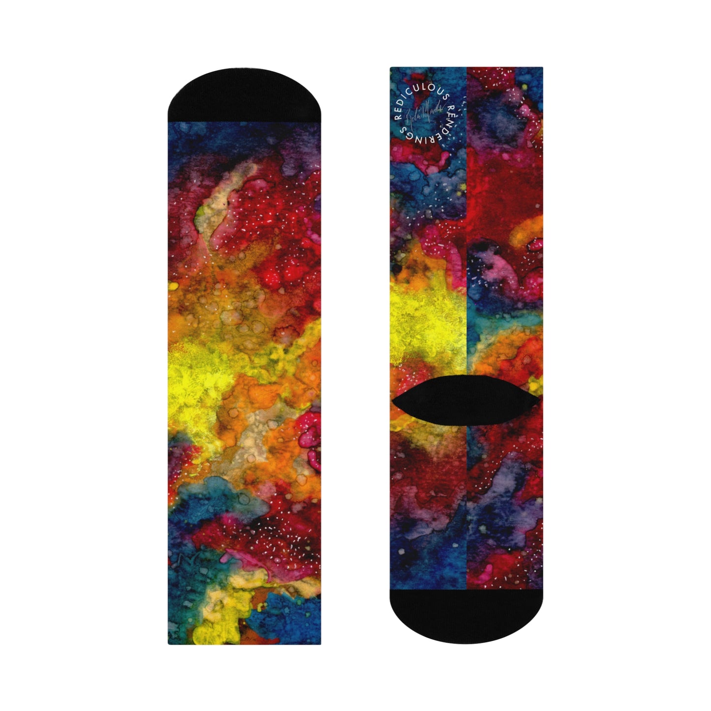 Sunset Clouds Galaxy Cushioned Crew Socks