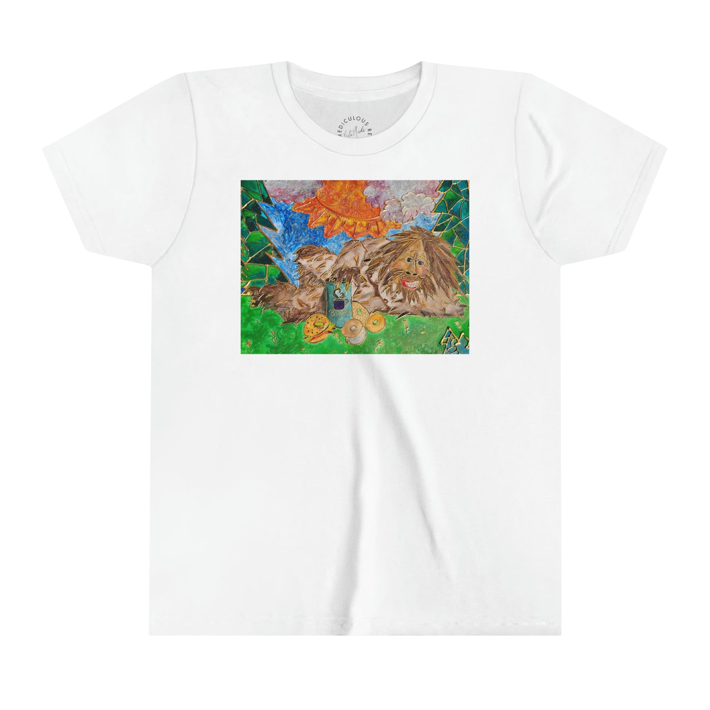 Sasquatch with background Kids T-Shirt