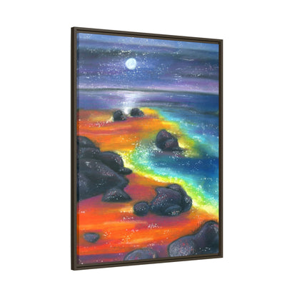 Beach at Night Frame Wall Art