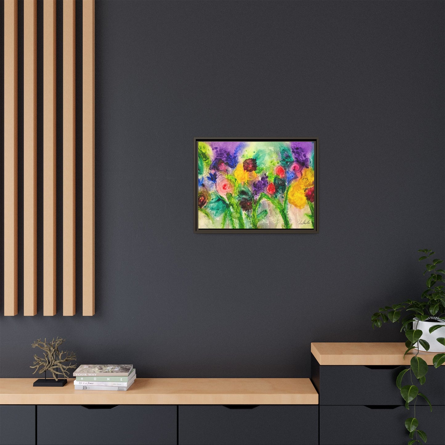 Abstract Flowers Framed Wall Art