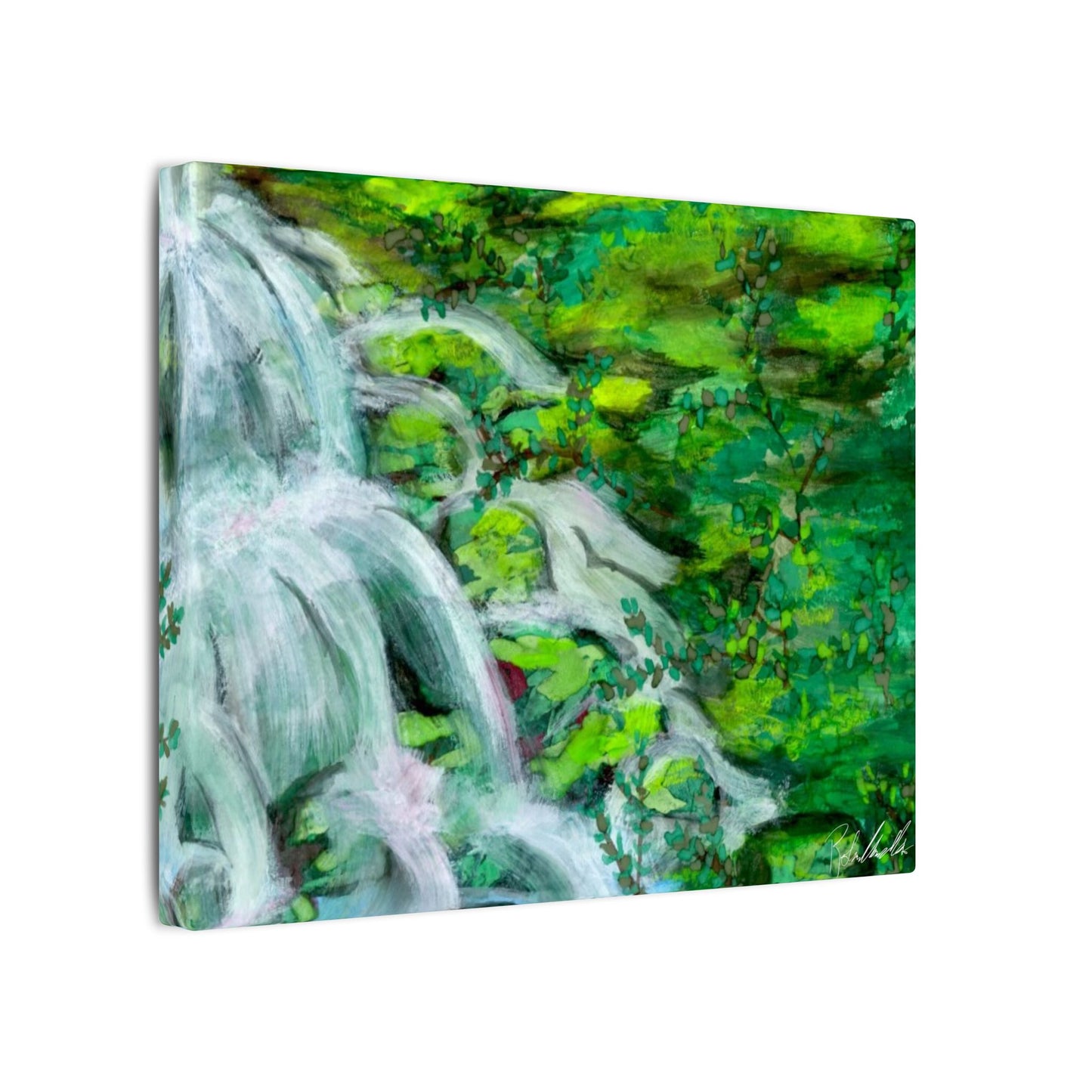 Mossy Waterfall Canvas Gallery Wrap