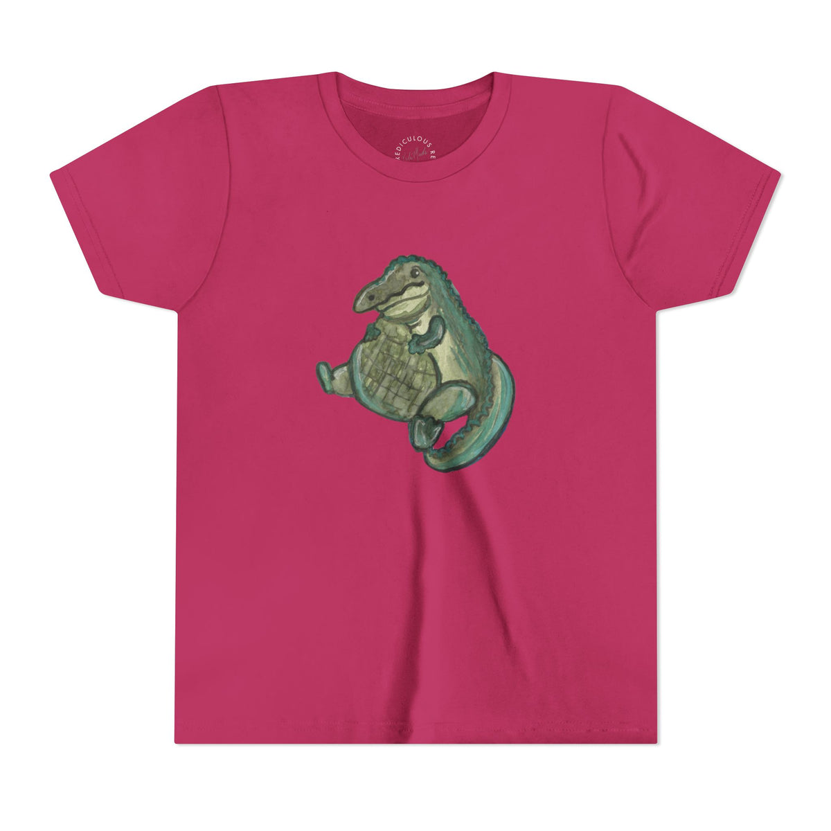 Kids T‑Shirt — Cute Chubby Alligator Graphic