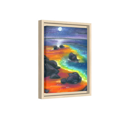 Beach at Night Frame Wall Art