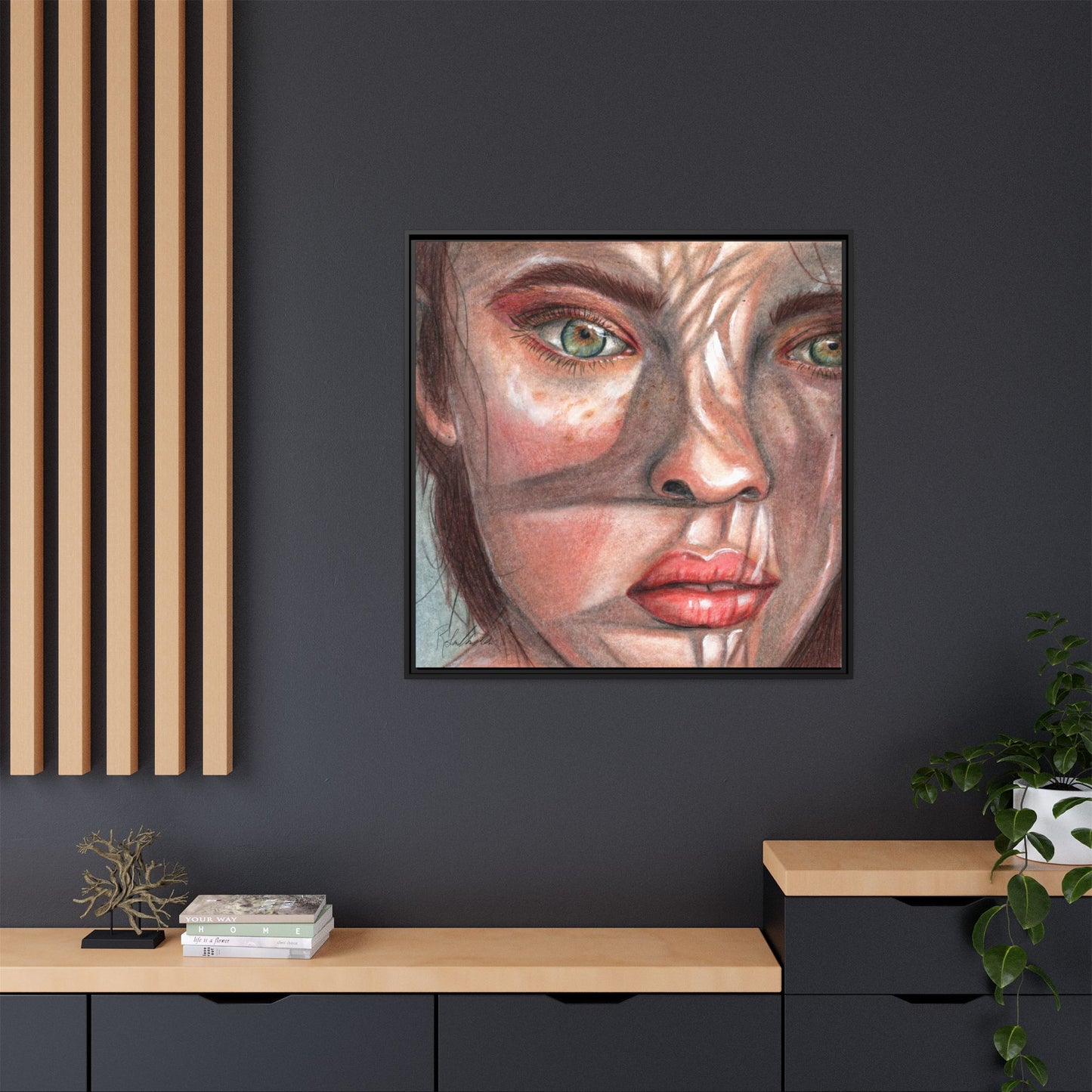 Woman In the Shadows Framed Wall Art