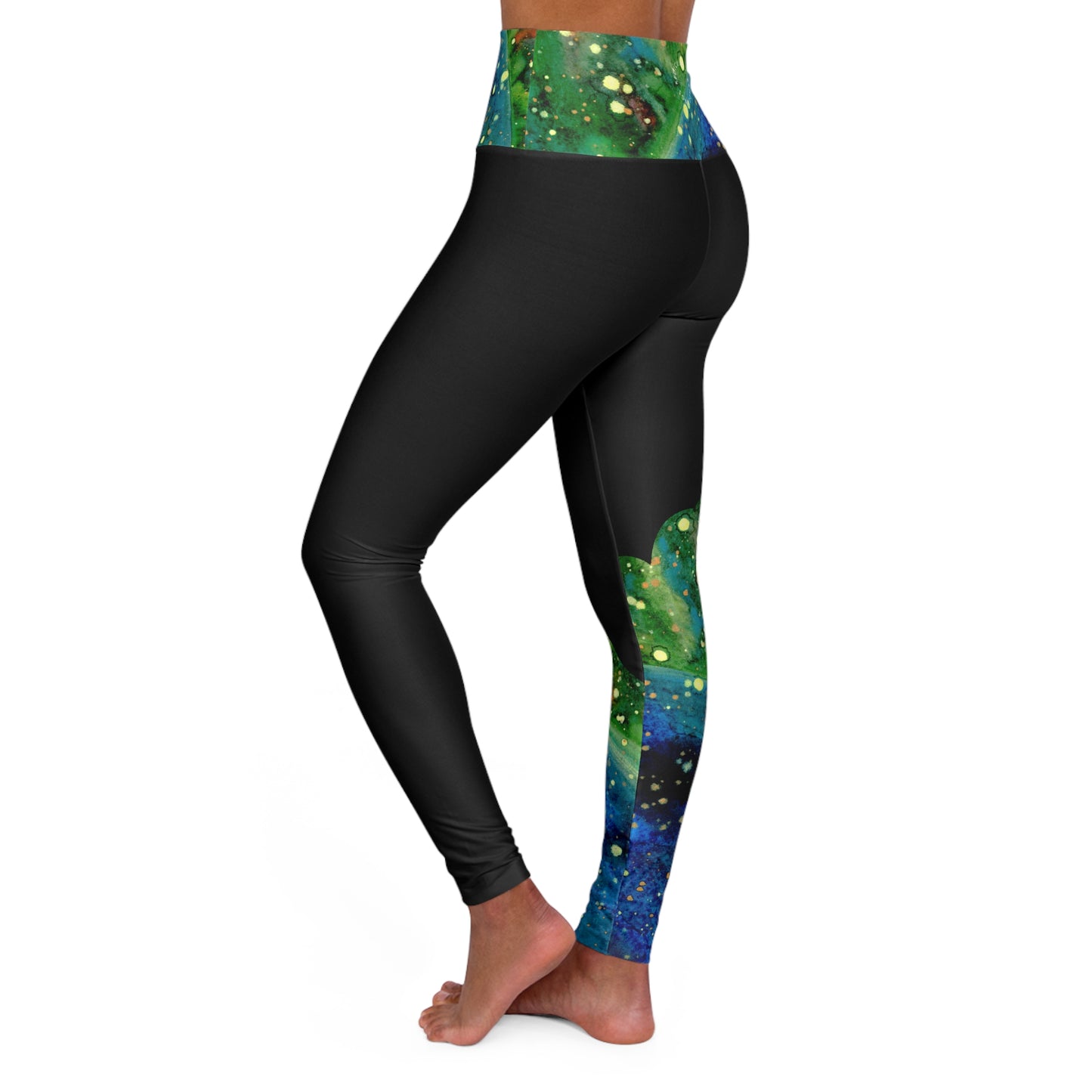 Blue Planet Galaxy High Waisted Yoga Leggings (AOP)