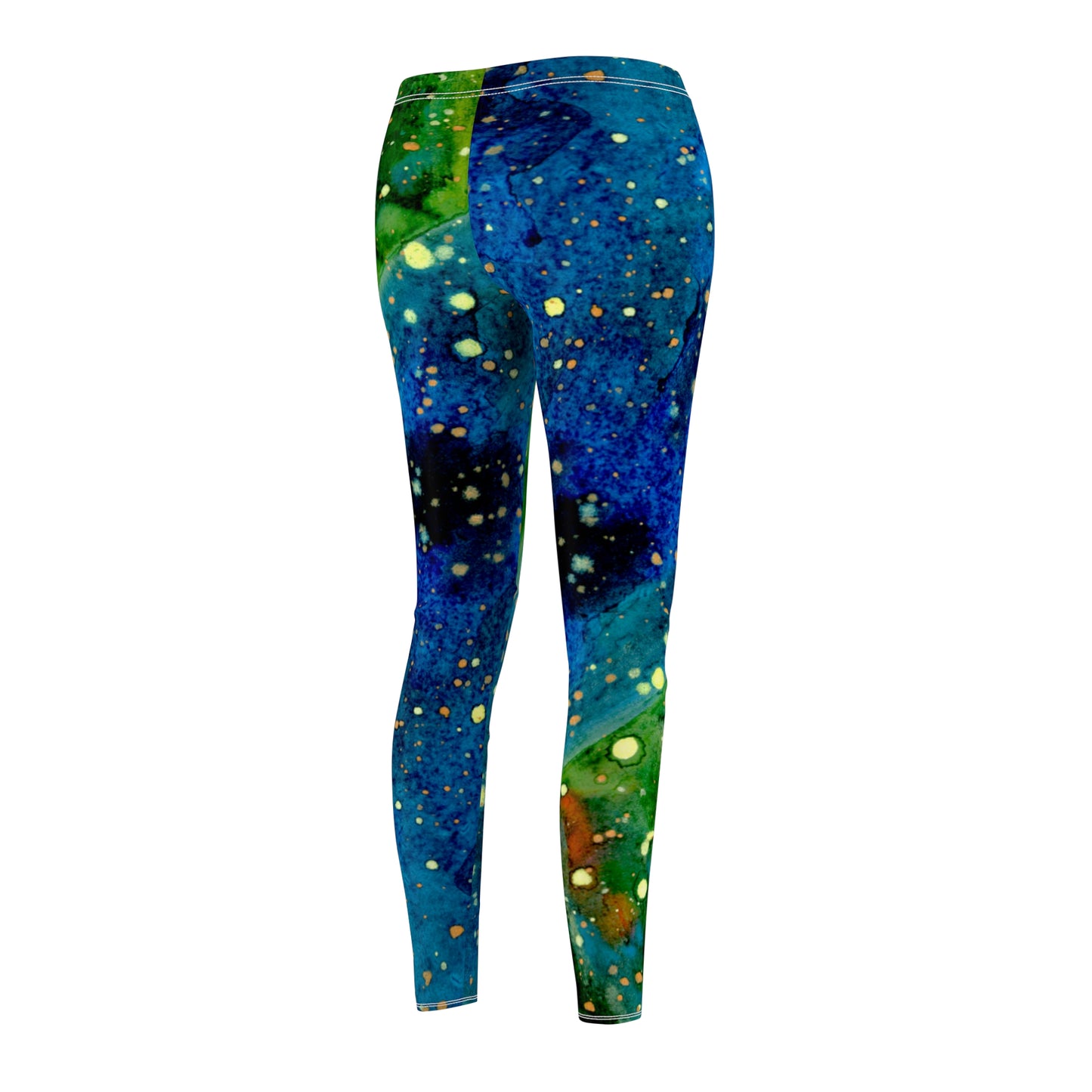 Blue Planet Galaxy Women's Cut & Sew Casual Leggings (AOP)