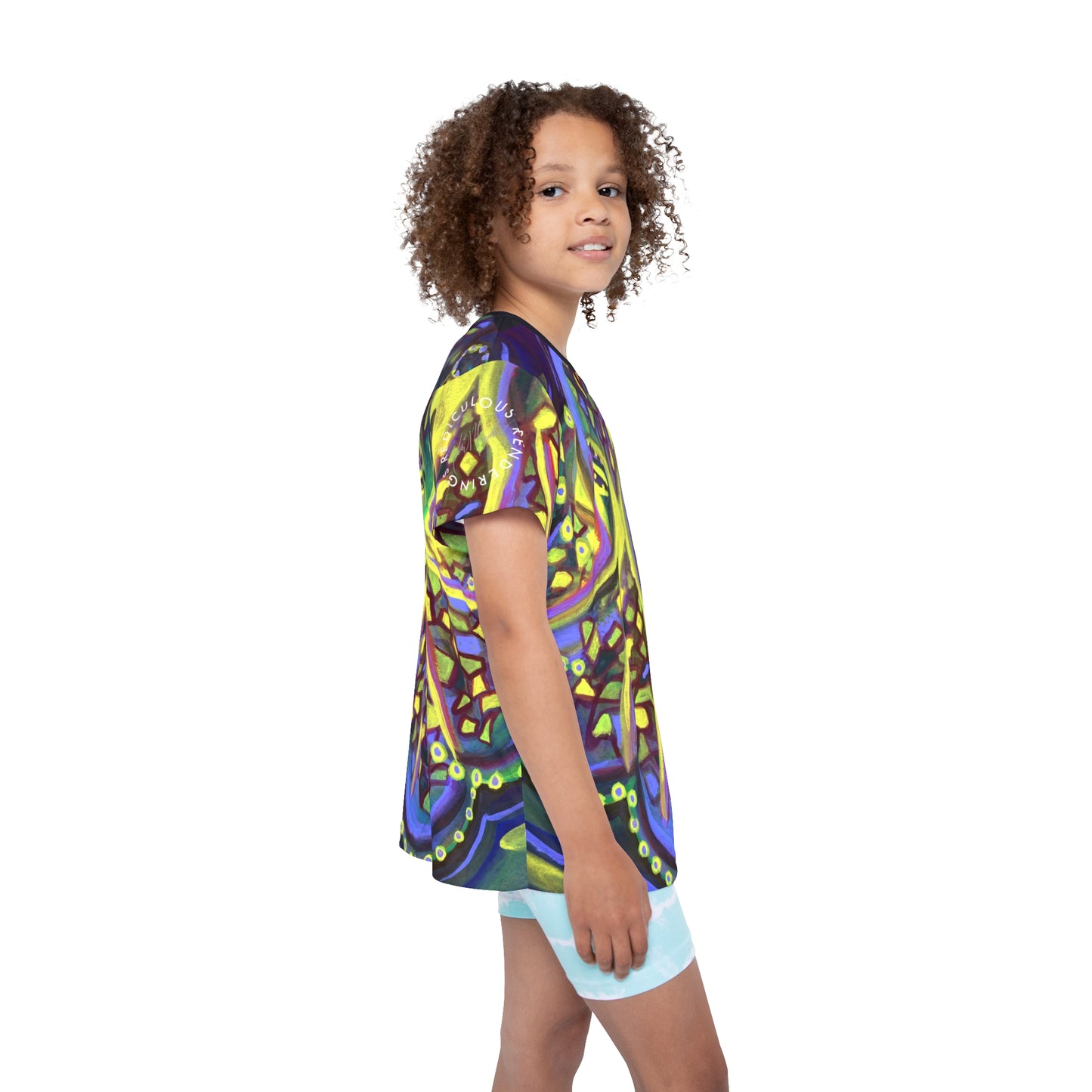 Kids Octopus Sports Jersey — Colorful Neon Sea Creature All-Over Print