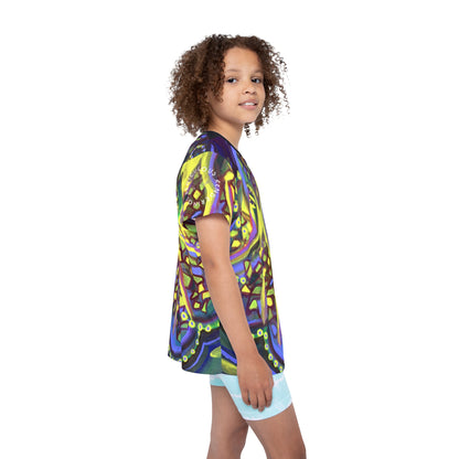 Kids Octopus Sports Jersey — Colorful Neon Sea Creature All-Over Print
