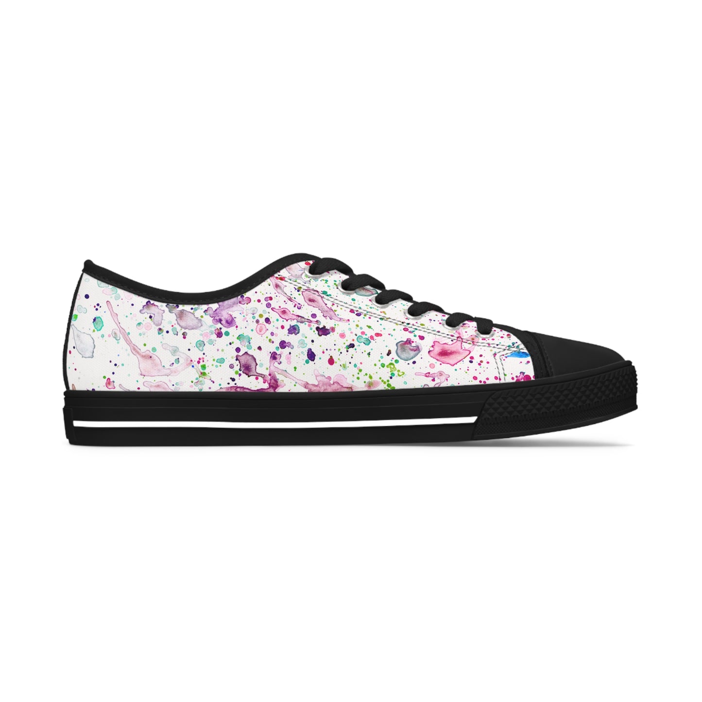 White Splashes Unisex Classic Low Top Sneakers