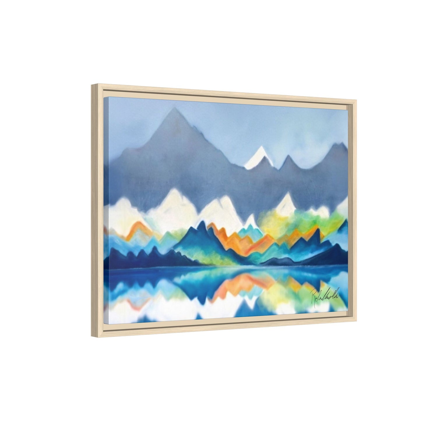 Blue and Gray Smokey Mountains Framed Wall Art