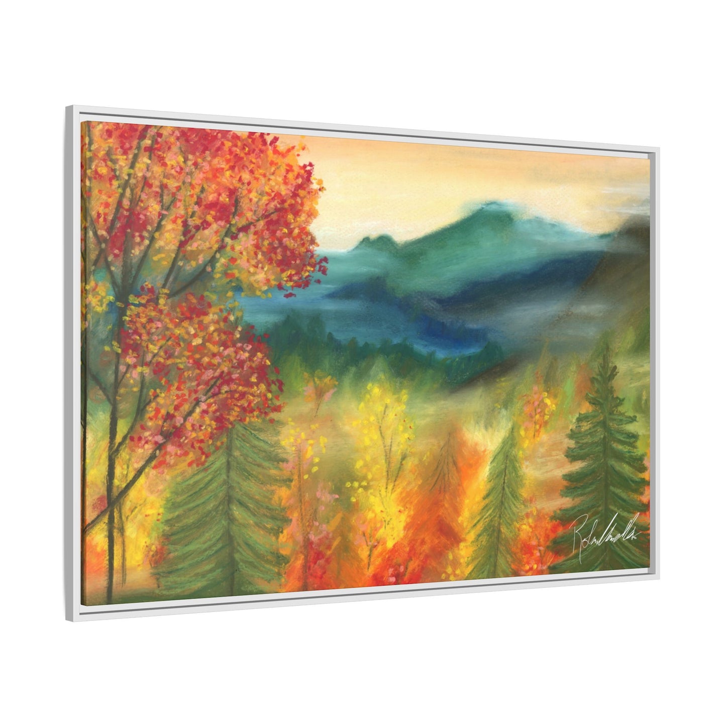 Fall Mountains Framed Wall Art
