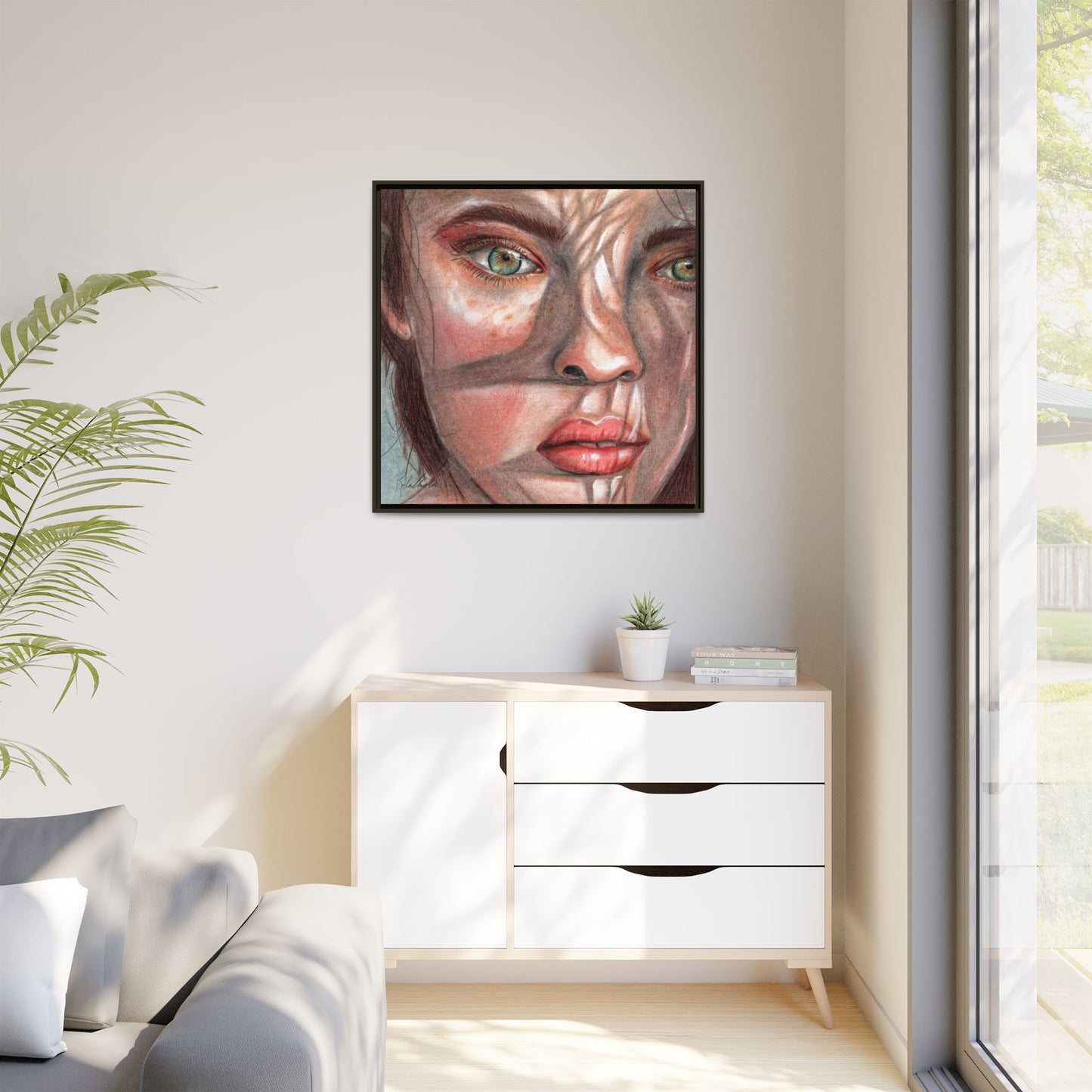 Woman In the Shadows Framed Wall Art