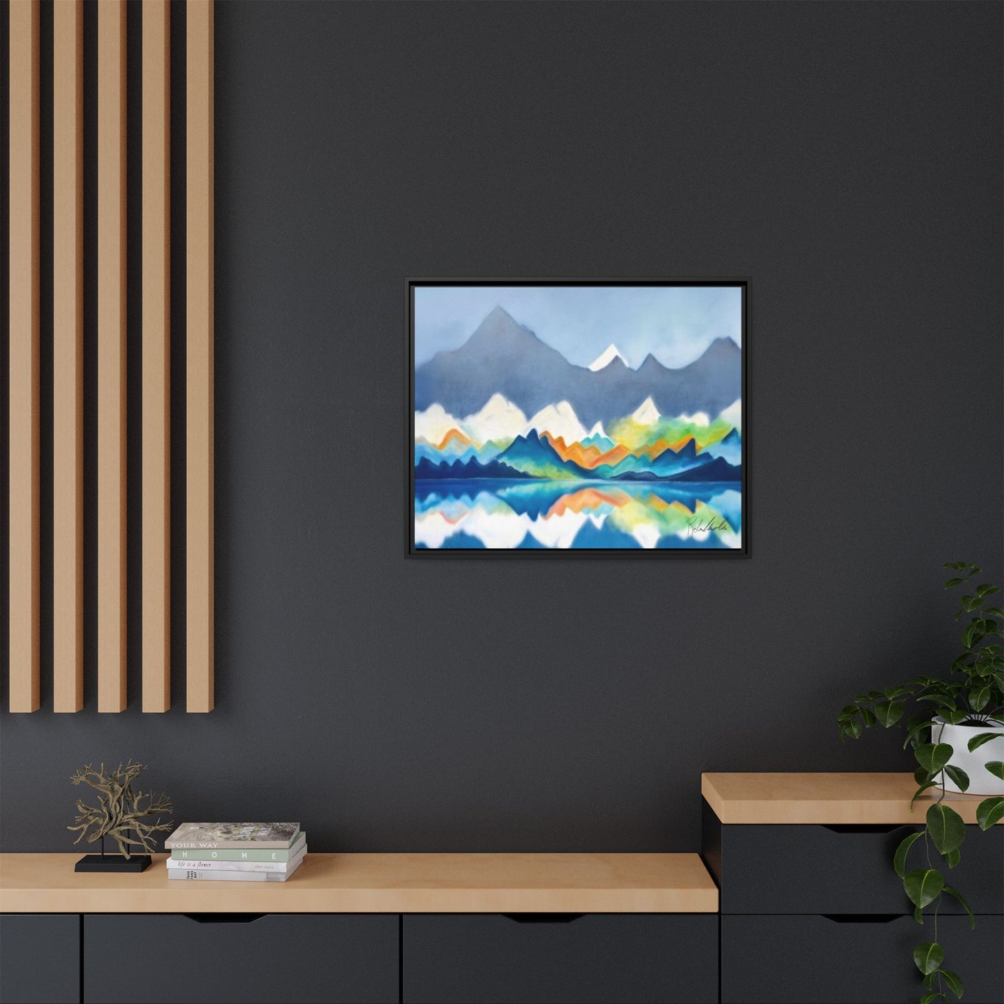 Blue and Gray Smokey Mountains Framed Wall Art