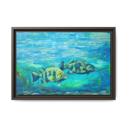 Framed Matte Canvas - Underwater Fish Scene