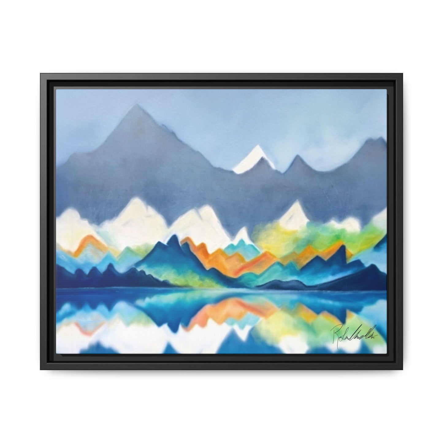 Blue and Gray Smokey Mountains Framed Wall Art