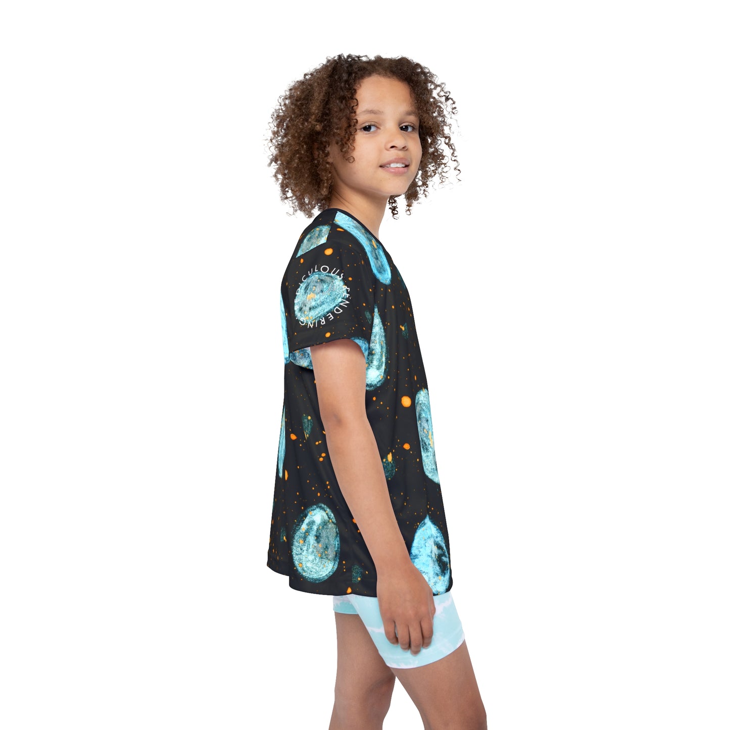 Little Blue Planets Galaxy Kids Sports Jersey (AOP)