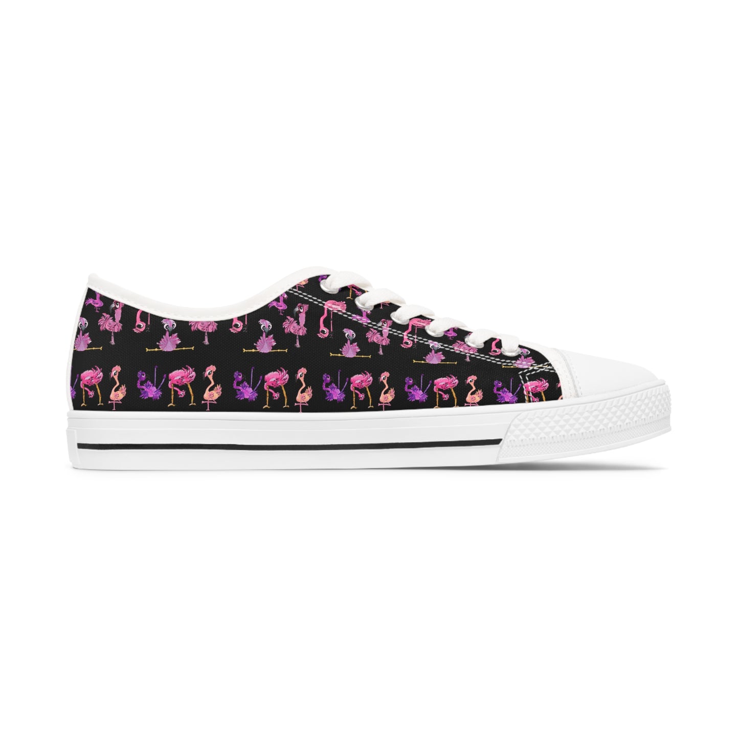 Flamingo Mashup Woman's Classic Low-Top Sneakers Closed Toe Casual Walking Fashion Shoes