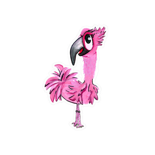 Flamingo-6 Kiss-Cut Vinyl Decals Water, Scratch & UV-Resistant Satin Finish Vinyl Sticker with Removable Adhesive