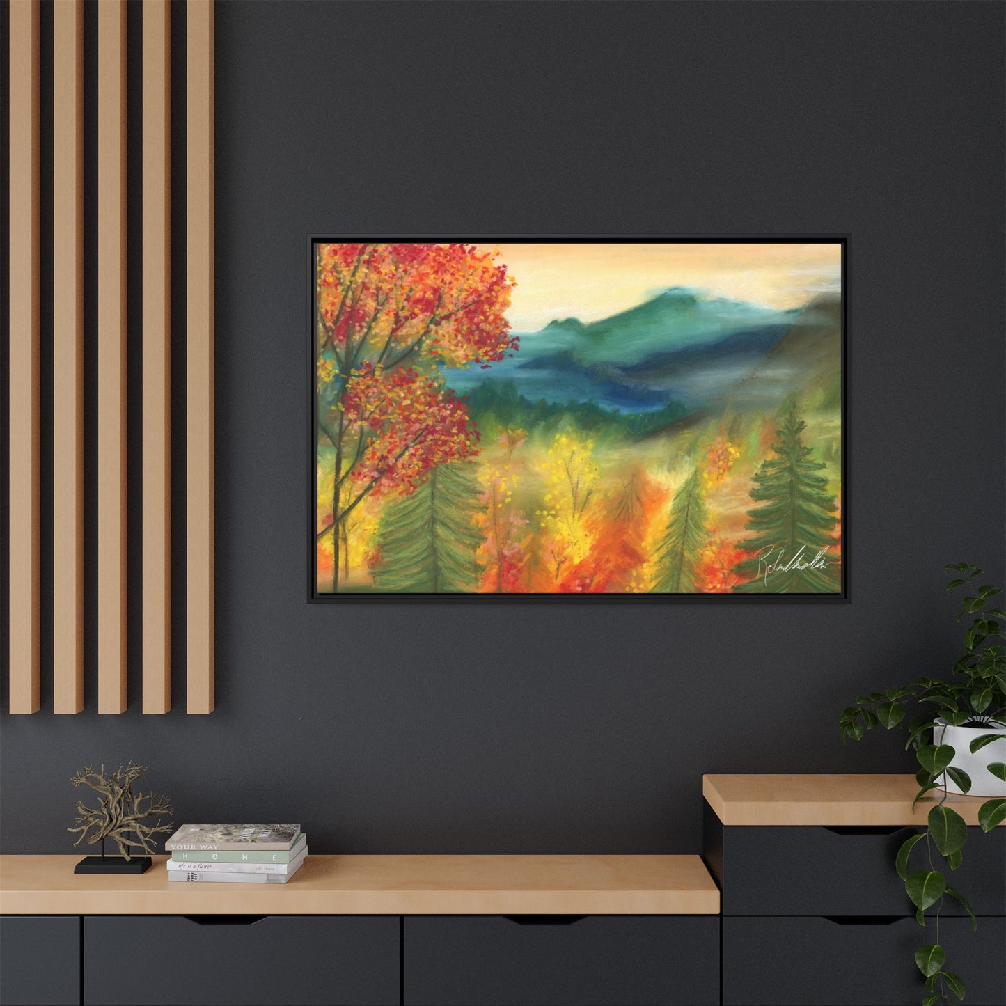 Fall Mountains Framed Wall Art