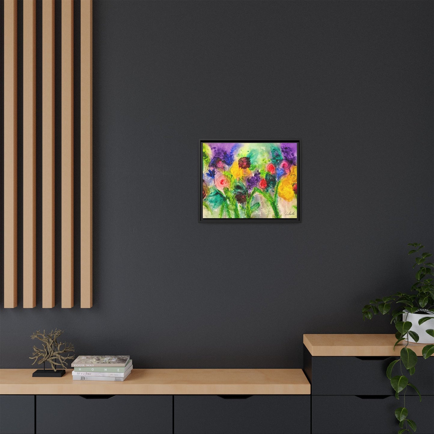 Abstract Flowers Framed Wall Art