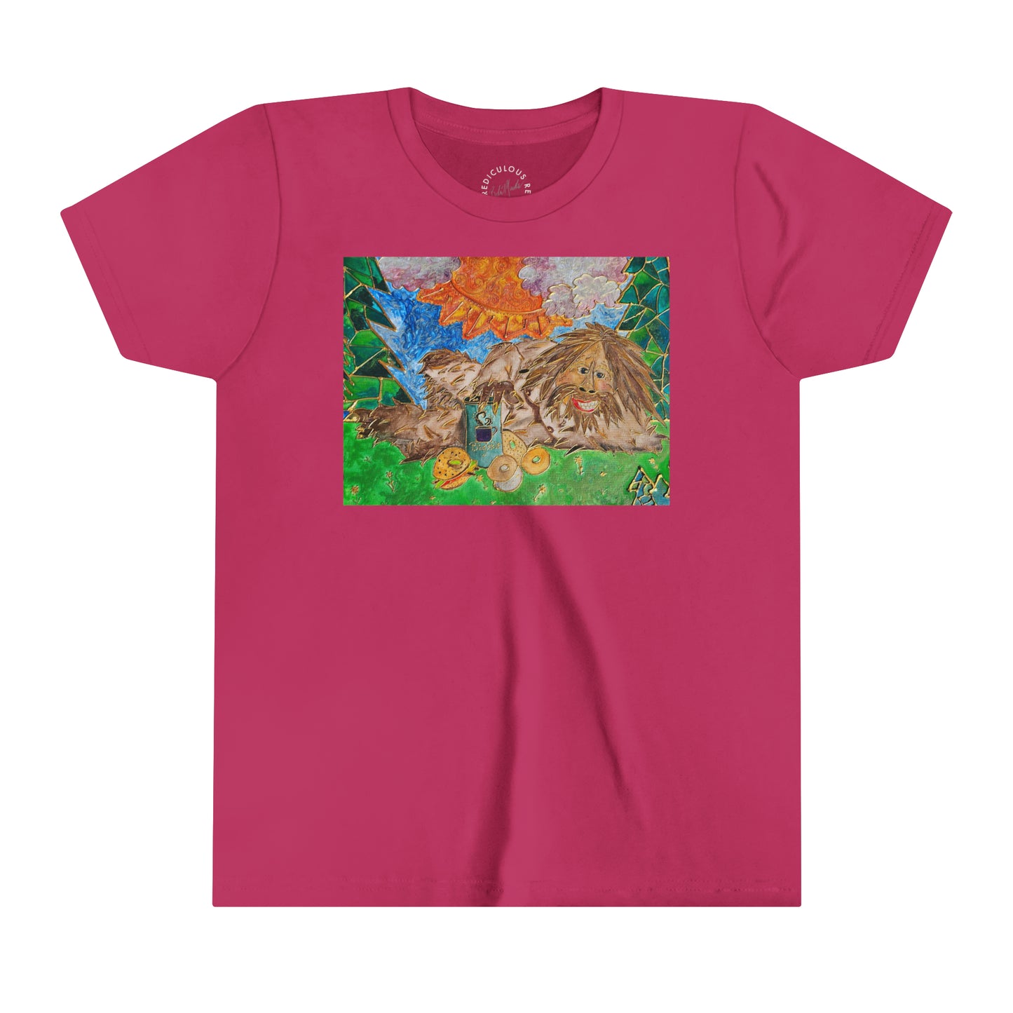 Sasquatch with background Kids T-Shirt