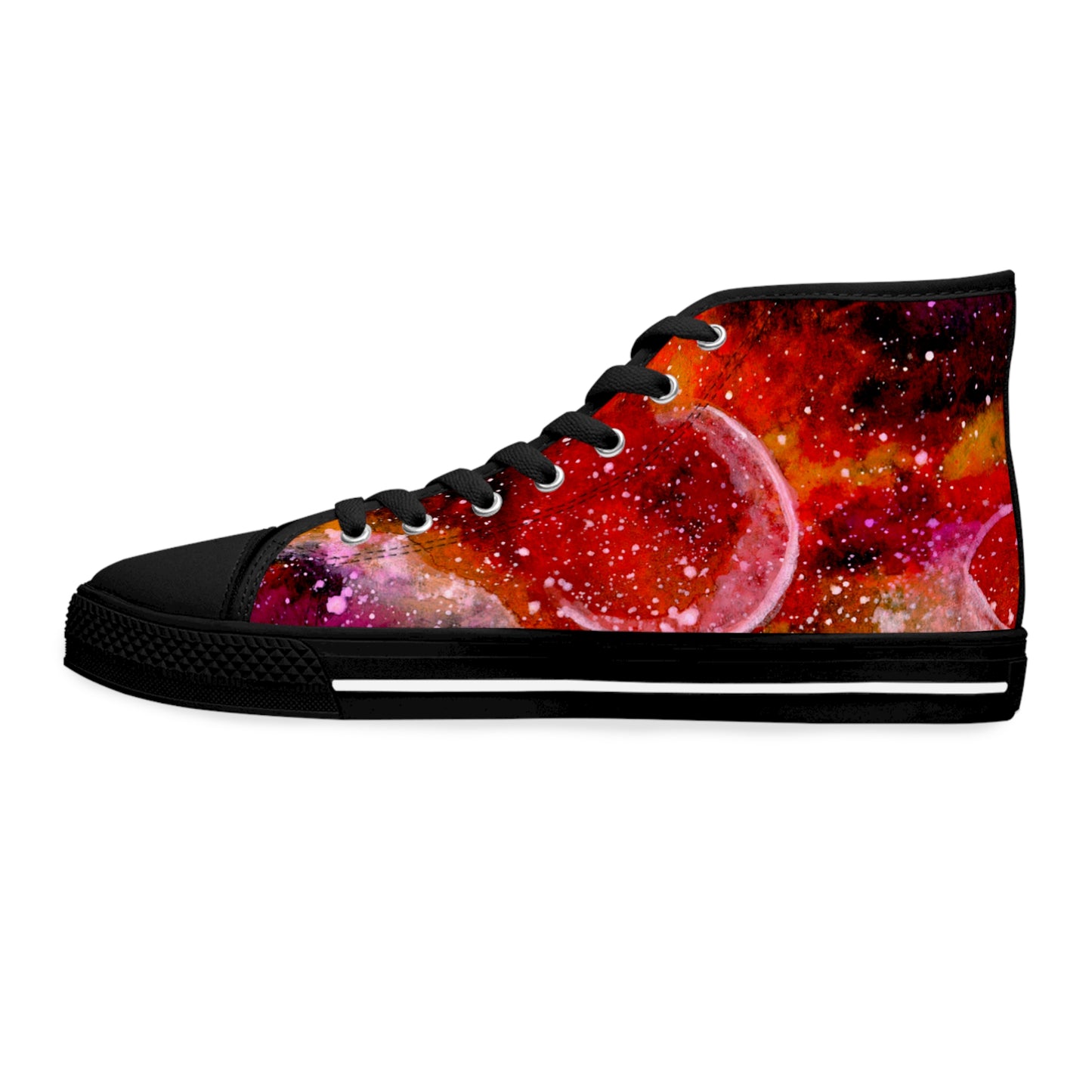 Orange Moons Galaxy Unisex Classic High Top Sneakers