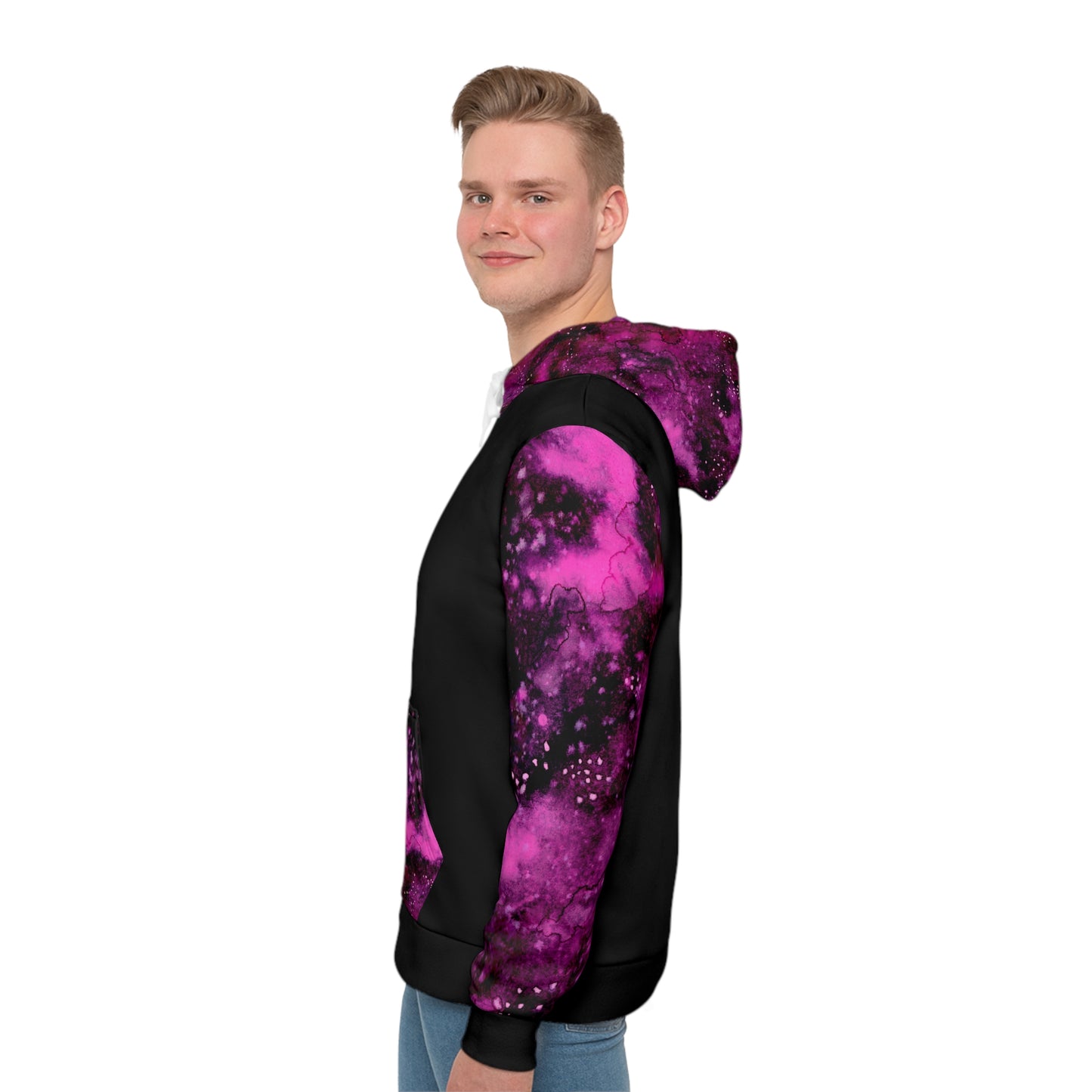 Rose Colored Galaxy Unisex Fashion Hoodie (AOP)