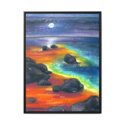 Beach at Night Frame Wall Art