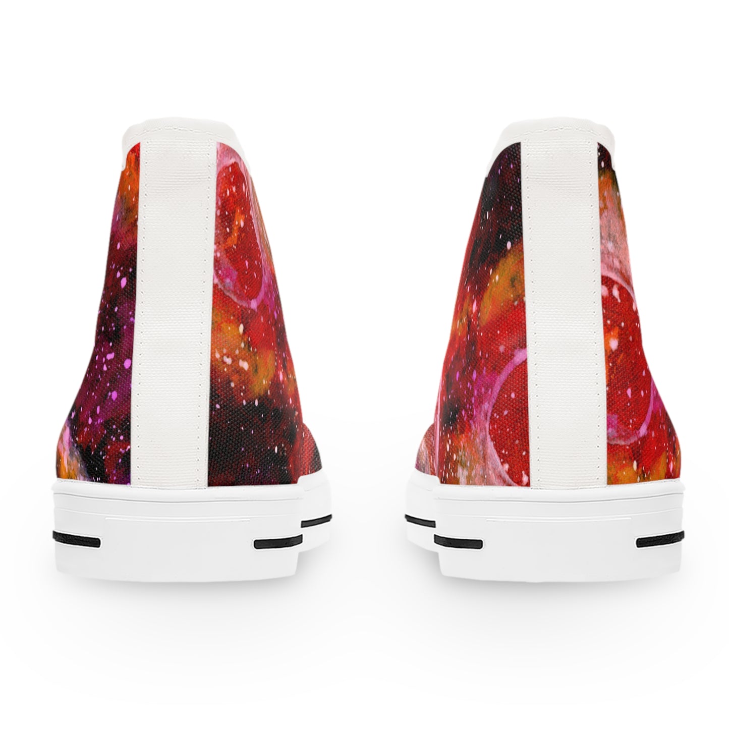 Orange Moons Galaxy Unisex Classic High Top Sneakers