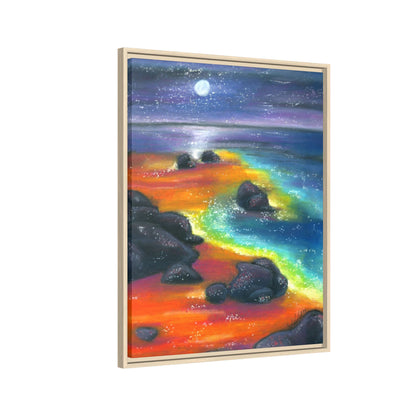 Beach at Night Frame Wall Art