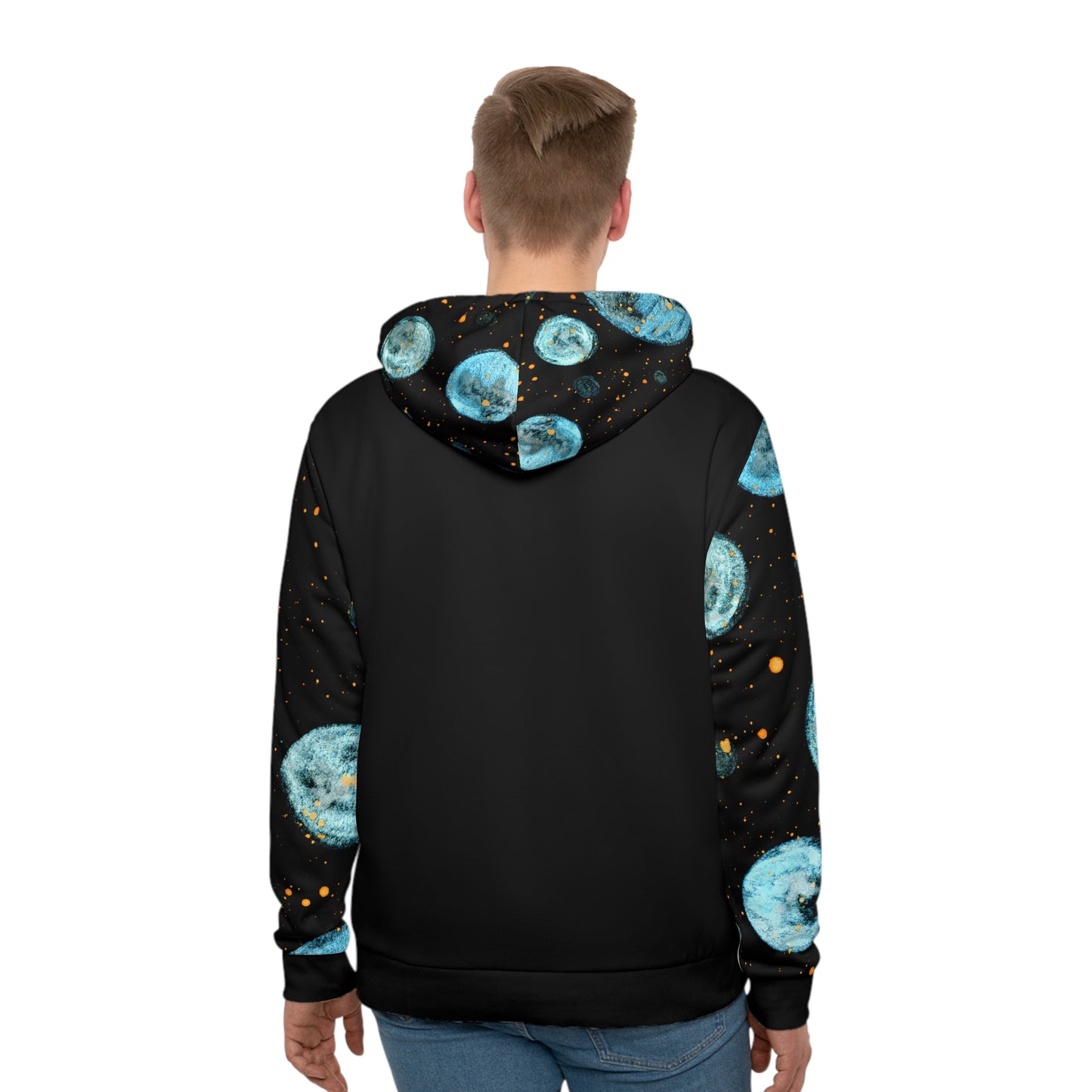 Little Blue Planets Galaxy Unisex Fashion Hoodie (AOP)