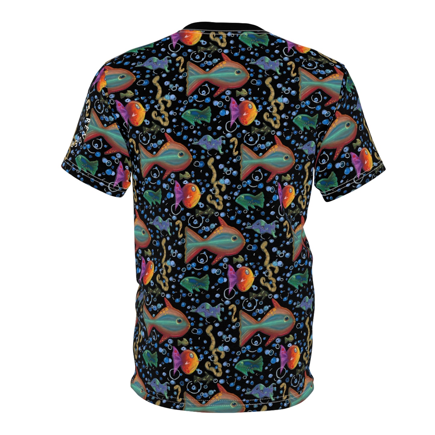 T-Shirt — Neon Retro Fish All-Over Print Tee