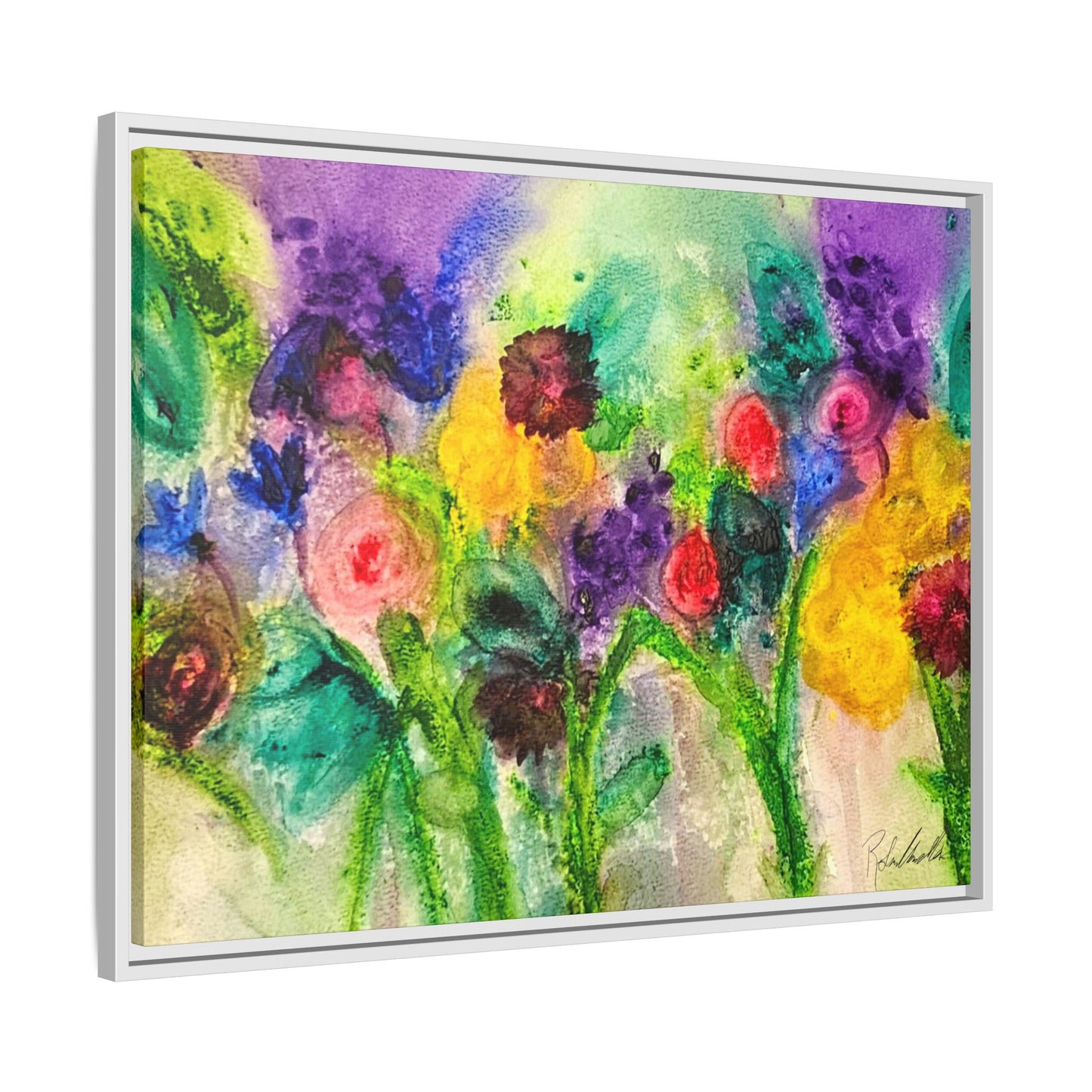 Abstract Flowers Framed Wall Art