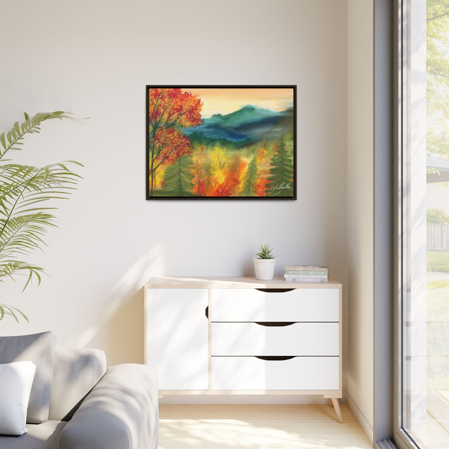 Fall Mountains Framed Wall Art