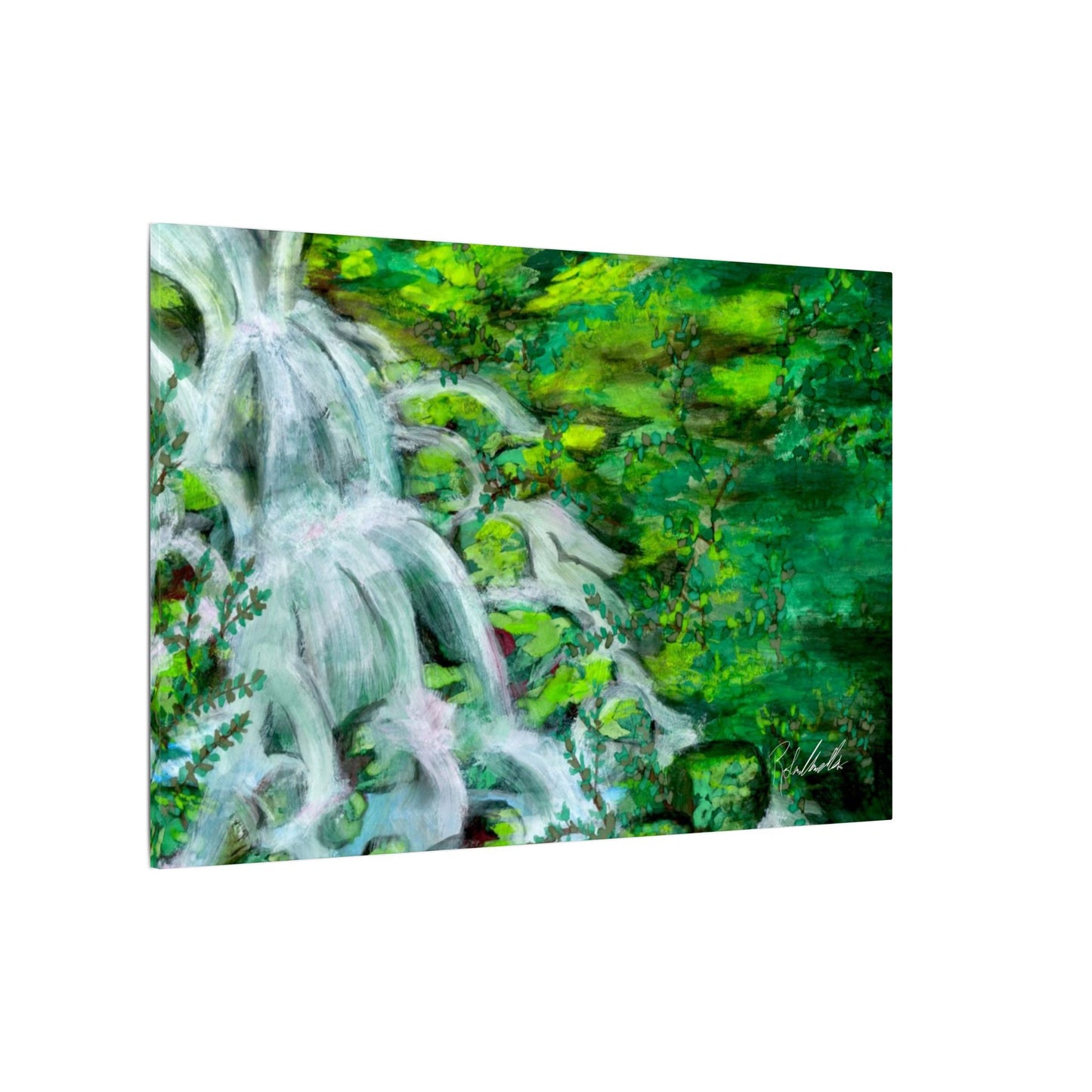 Mossy Waterfall Canvas Gallery Wrap