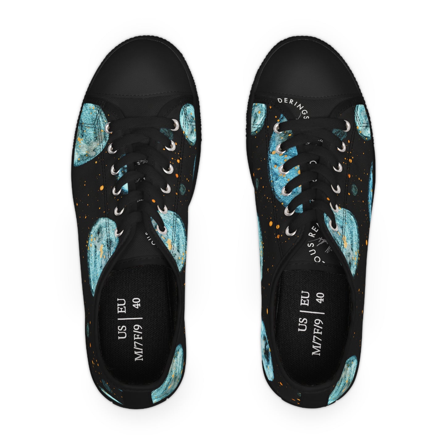 Little Blue Planets Galaxy Unisex Classic Low Top Sneakers Closed Toe Casual Walking Fashion Shoes