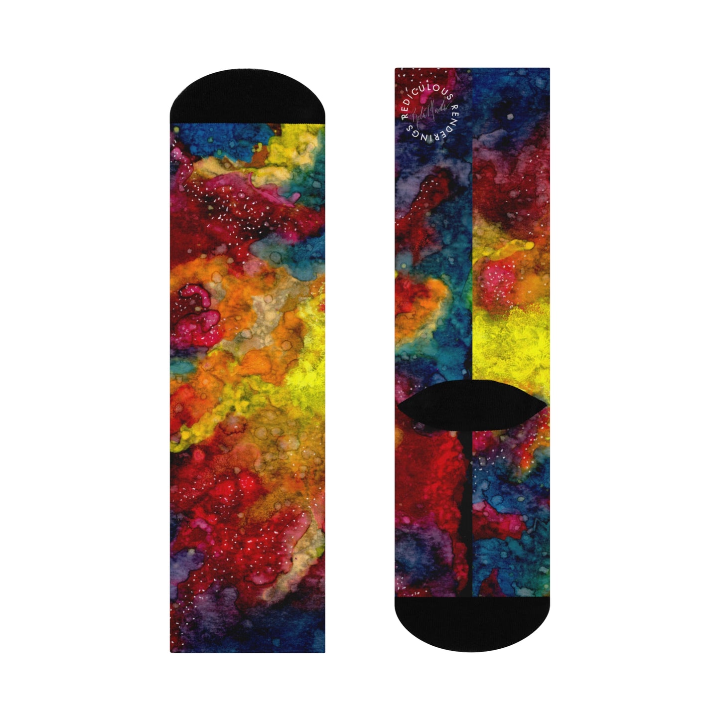 Sunset Clouds Galaxy Cushioned Crew Socks