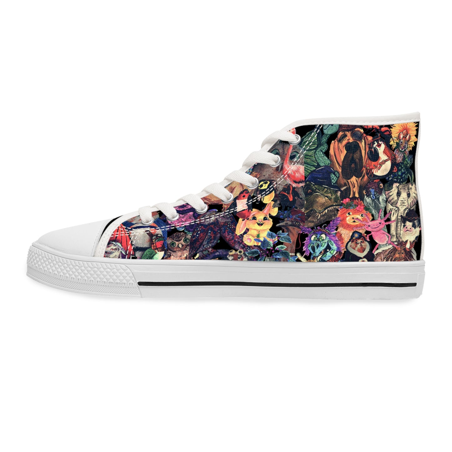 Vintage Animal Mashup Unisex Classic High Top Sneakers