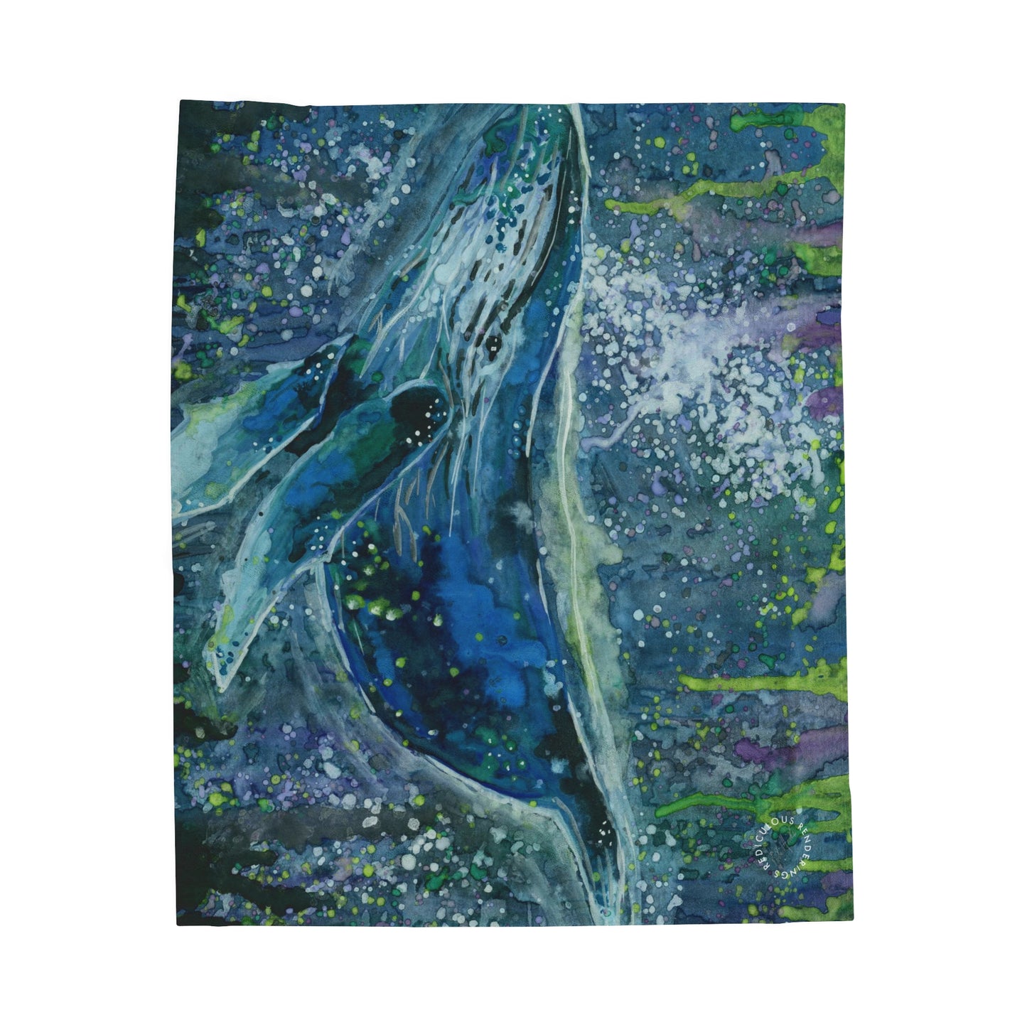 Whales Velveteen Plush Blanket