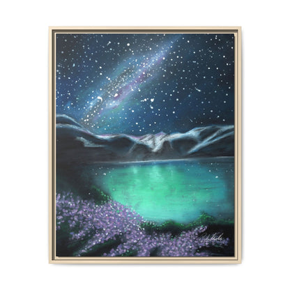 Night Sky over Spring Lake Framed Wall Art