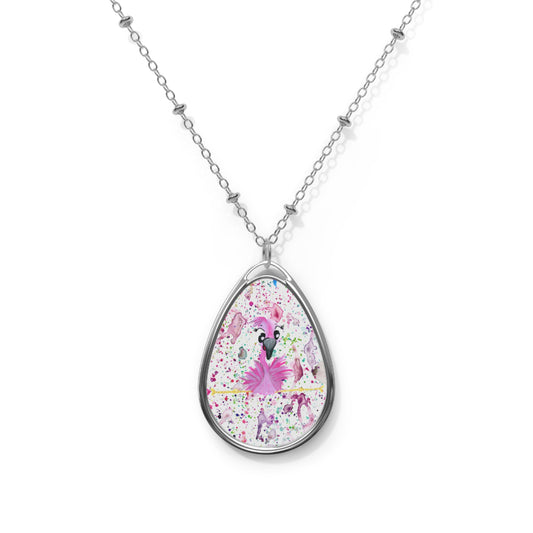 Flamingo 6 Oval Necklace