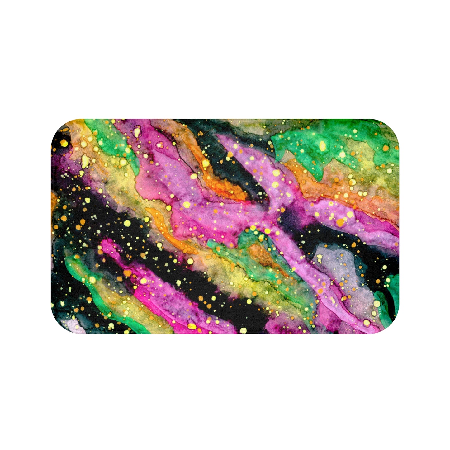 Neon Galaxy Bath Mat  Anti-Slip, 100% Microfiber Rug- Home & Bathroom Supplies